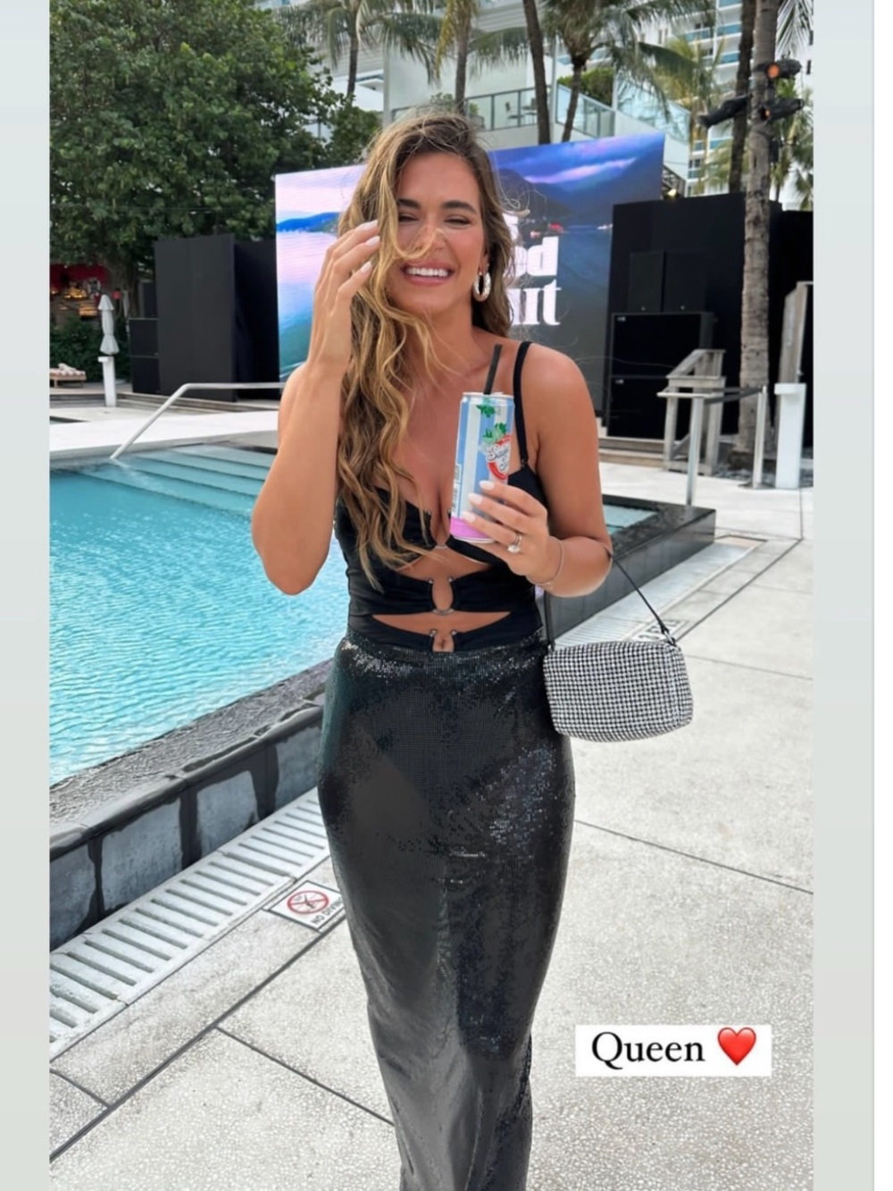Cupshe x Joelle Fletcher Black One Piece Cutout Swimsuit